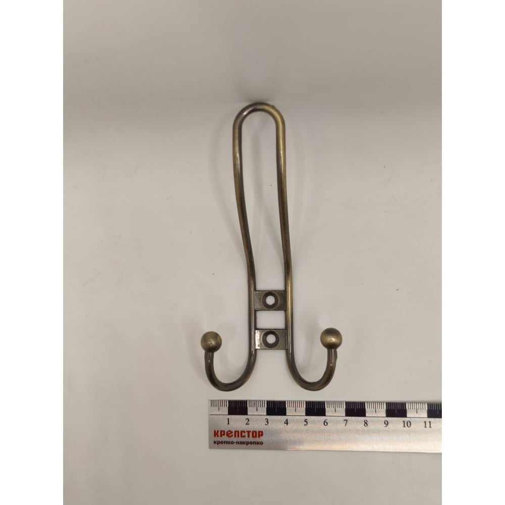 Изображение товара Крючок настенный Крепстор №1006 тройной фигурный, золото, Пакет 2 шт. 4665317041663