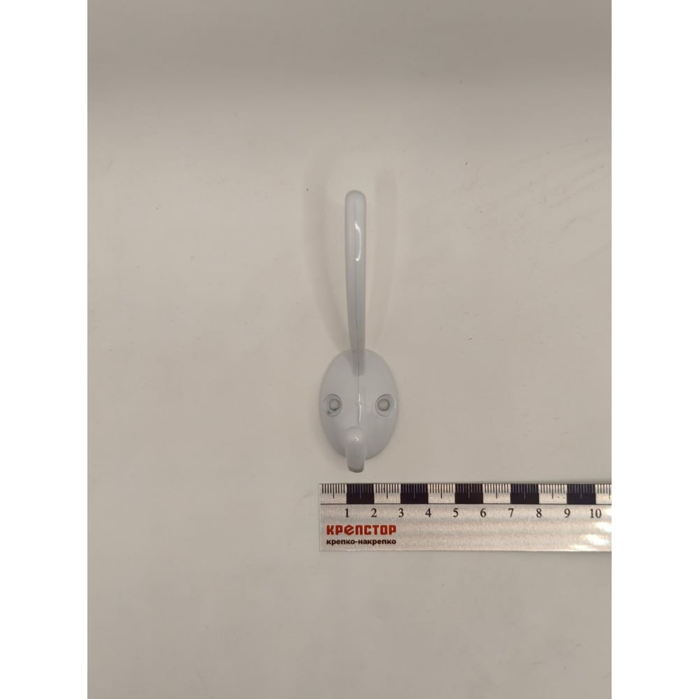Изображение товара Крючок настенный Крепстор №52 двойной, белый, Пакет 4 шт. 4665317041854