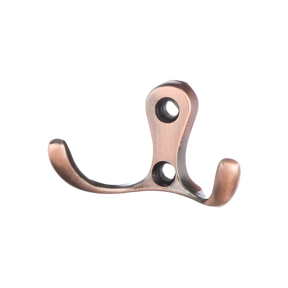 Изображение товара Крючок настенный Крепстор №1010 двойной фигурный, медь, Пакет 6 шт. 4665317041724
