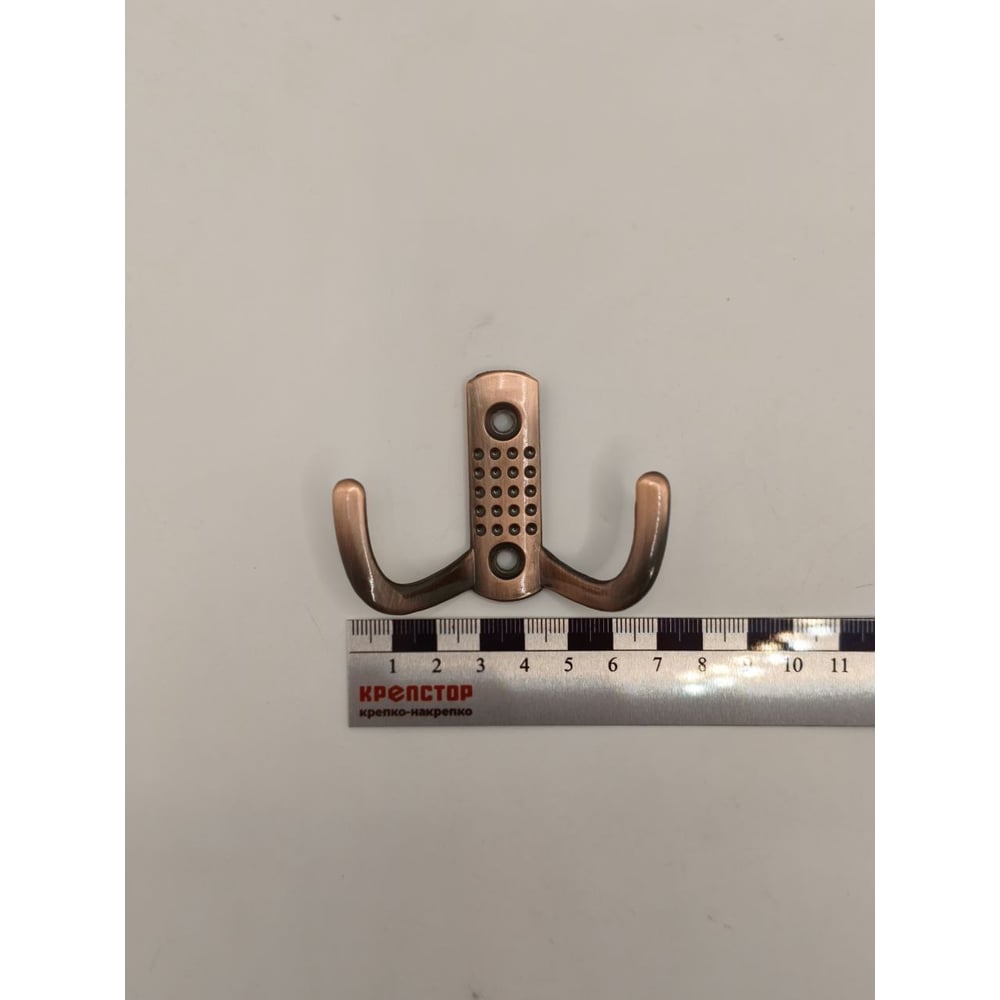 Изображение товара Настенные крючки Крепстор №1038 двойной усиленный медь, 4 шт