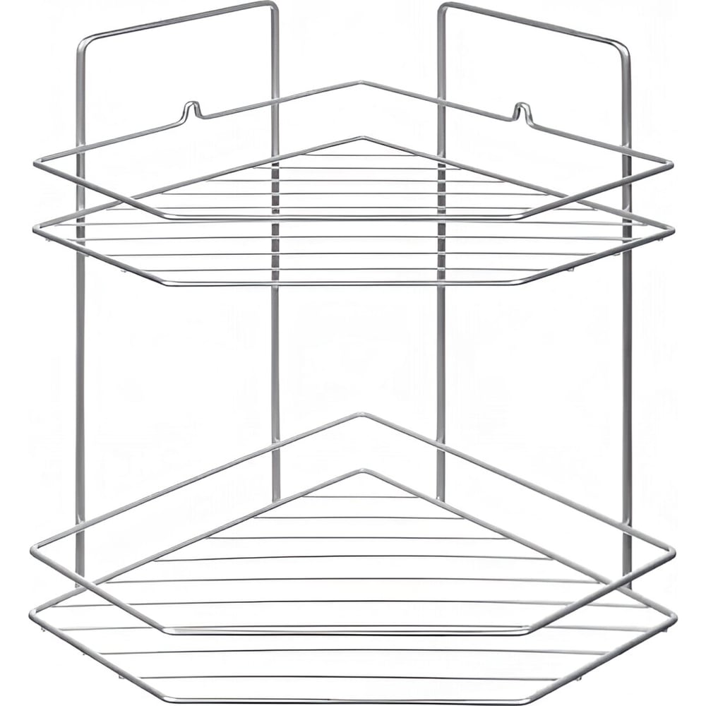 Изображение товара Угловая полка СанТех Сварком 2-я из нержавеющей стали, современный дизайн
