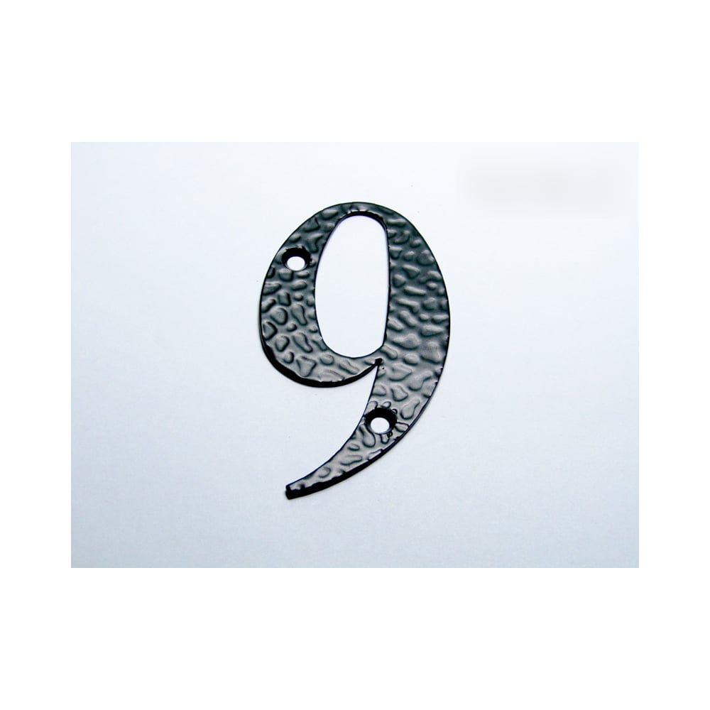 Изображение товара Дверная цифра №9 110 мм Крепстор металлическая черная матовая