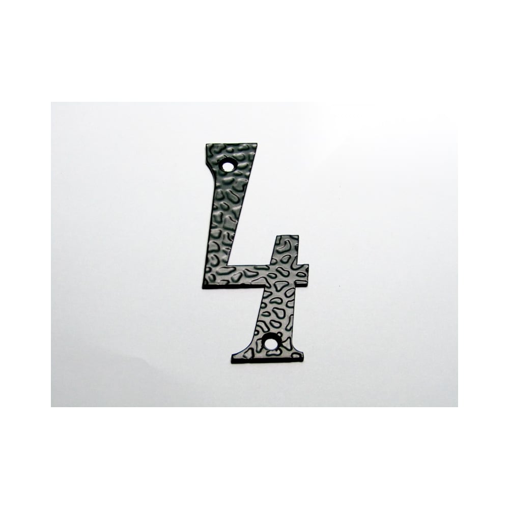 Изображение товара Цифра дверная Крепстор No4-110 мм черная матовая - металлическая для двери