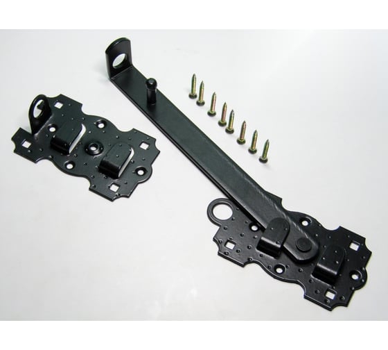 Изображение товара Щеколда большая Крепстор ЩБ-250 мм, левая, черный матовый, 1 шт. 4665317040994