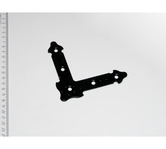 Изображение товара Уголок декоративный прямой Крепстор УДП-110 мм, черный матовый, 1 шт. 4665317040857