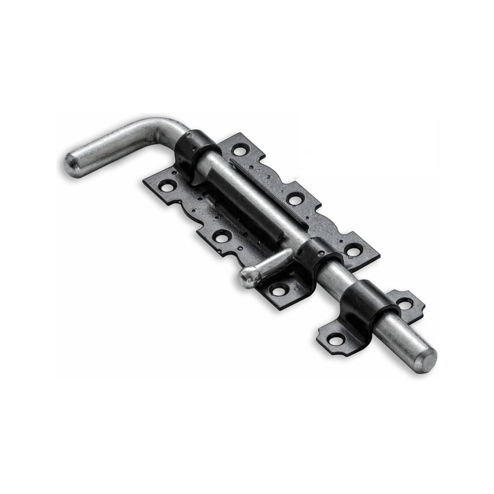 Изображение товара Задвижка дверная Крепстор ЗД-110-Гб, черный матовый / цинк, 1 шт. 4665317040635