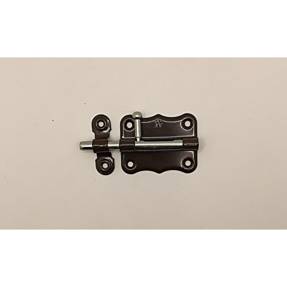 Изображение товара Шпингалет фигурный Крепстор ШФ-50 мм коричневый 4 шт для деревянных окон и дверей