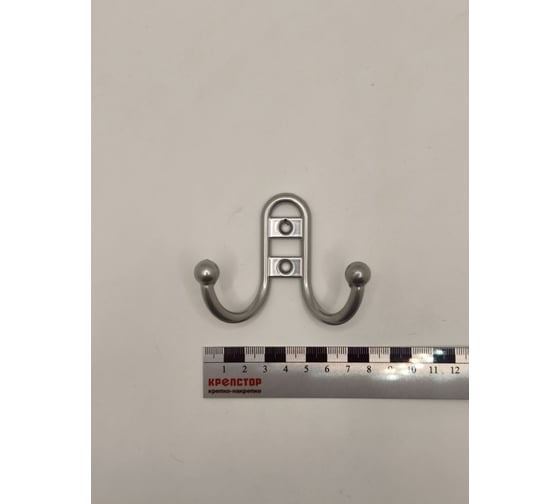 Изображение товара Крючок настенный Крепстор №1002 двойной фигурный, хром, Пакет 4 шт. 4665317041632
