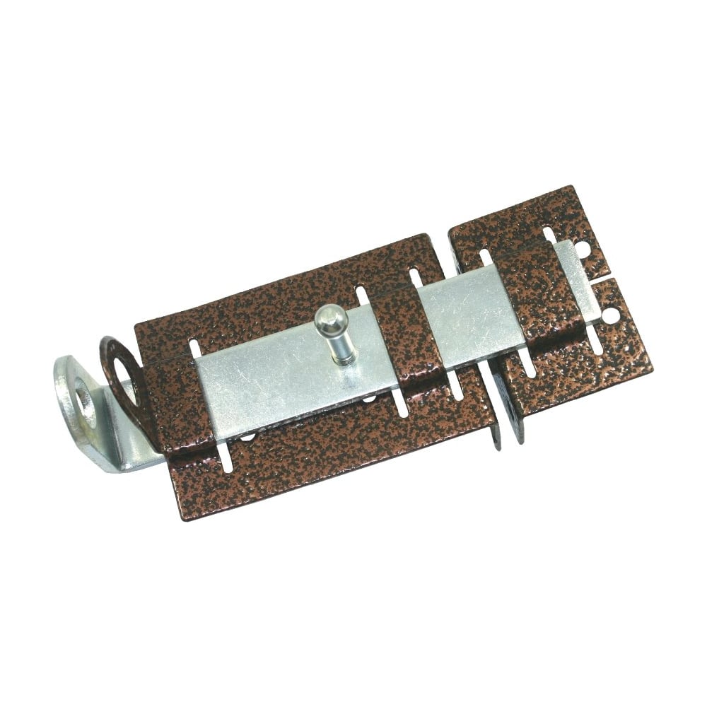 Изображение товара Задвижка дверная Крепстор с проушиной ЗД-04, 150 мм, медный антик, 1 шт. 4665317040376