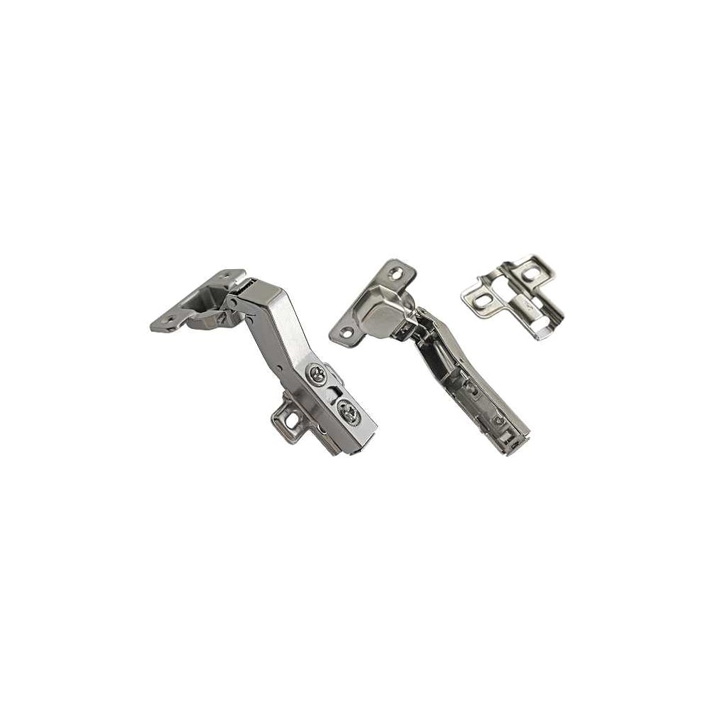 Изображение товара Мебельная петля Крепстор с доводчиком КL-264 большая площадка хром 2 шт