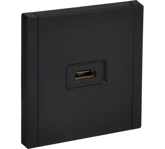 Изображение товара Розетка HDMI IEK FORTE&PIANO FP140M черный FP-H10-M-K02