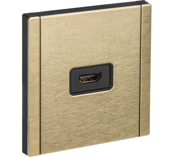 Изображение товара Розетка HDMI IEK FORTE&PIANO FP640M шампань FP-H10-M-K37
