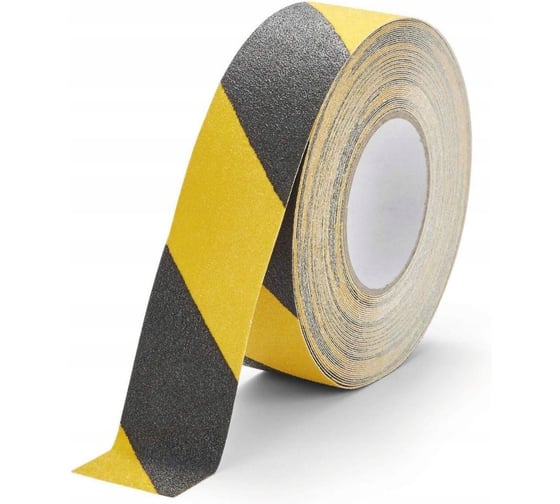 Изображение товара Противоскользящая лента ЗАО МОНА желто-черная, 50ммх18м (Зерно Р60) 60YВ
