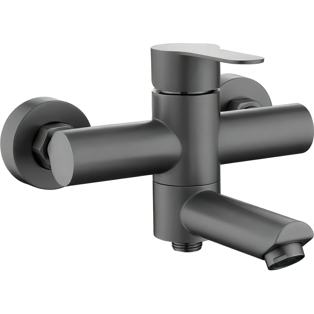 Изображение товара Смеситель для ванны поворотный излив ARGOTECH SOLO диаметр 35 нерж. сталь, графит 44876