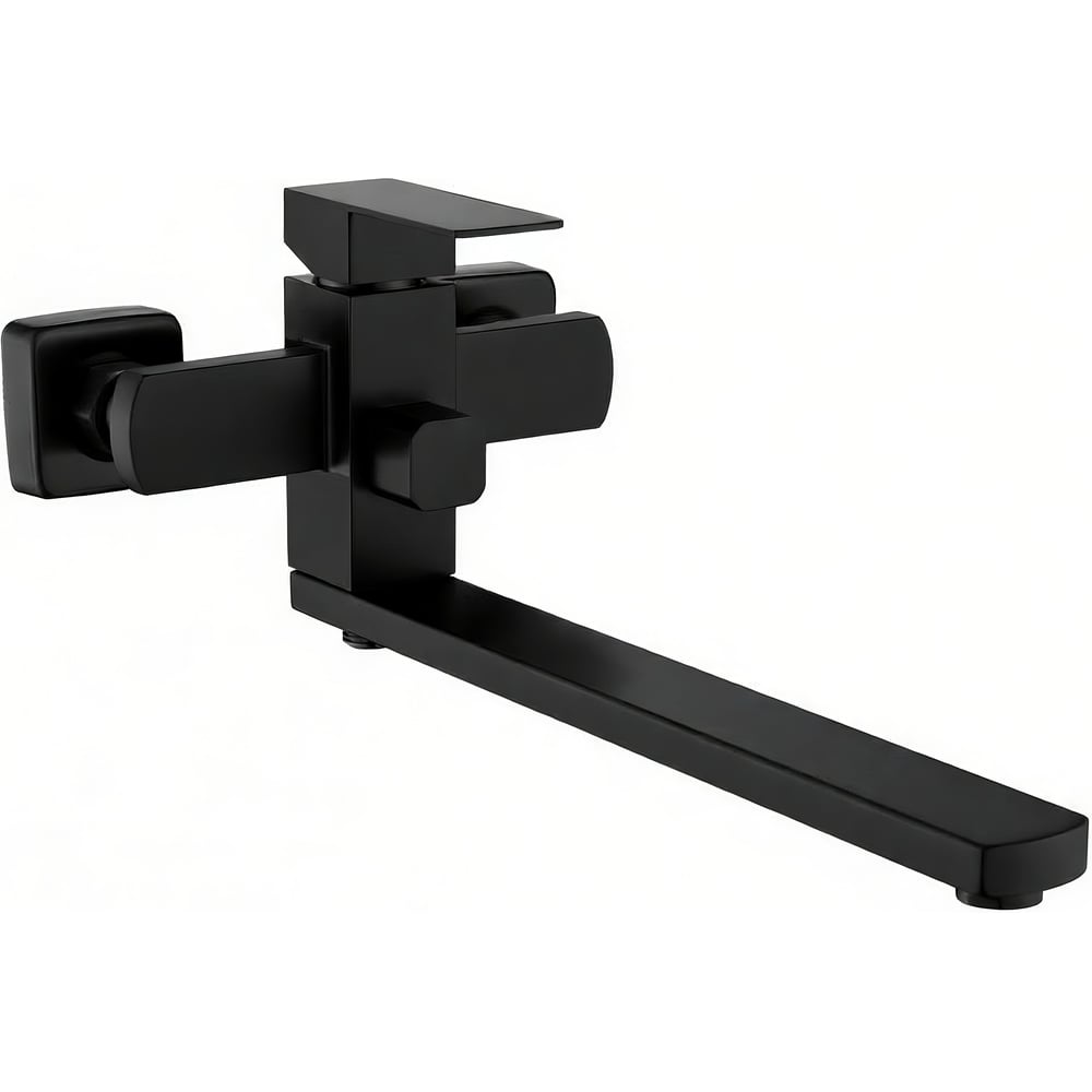 Изображение товара Современный черный смеситель для ванны и умывальника ARGOTECH HARD 315 мм