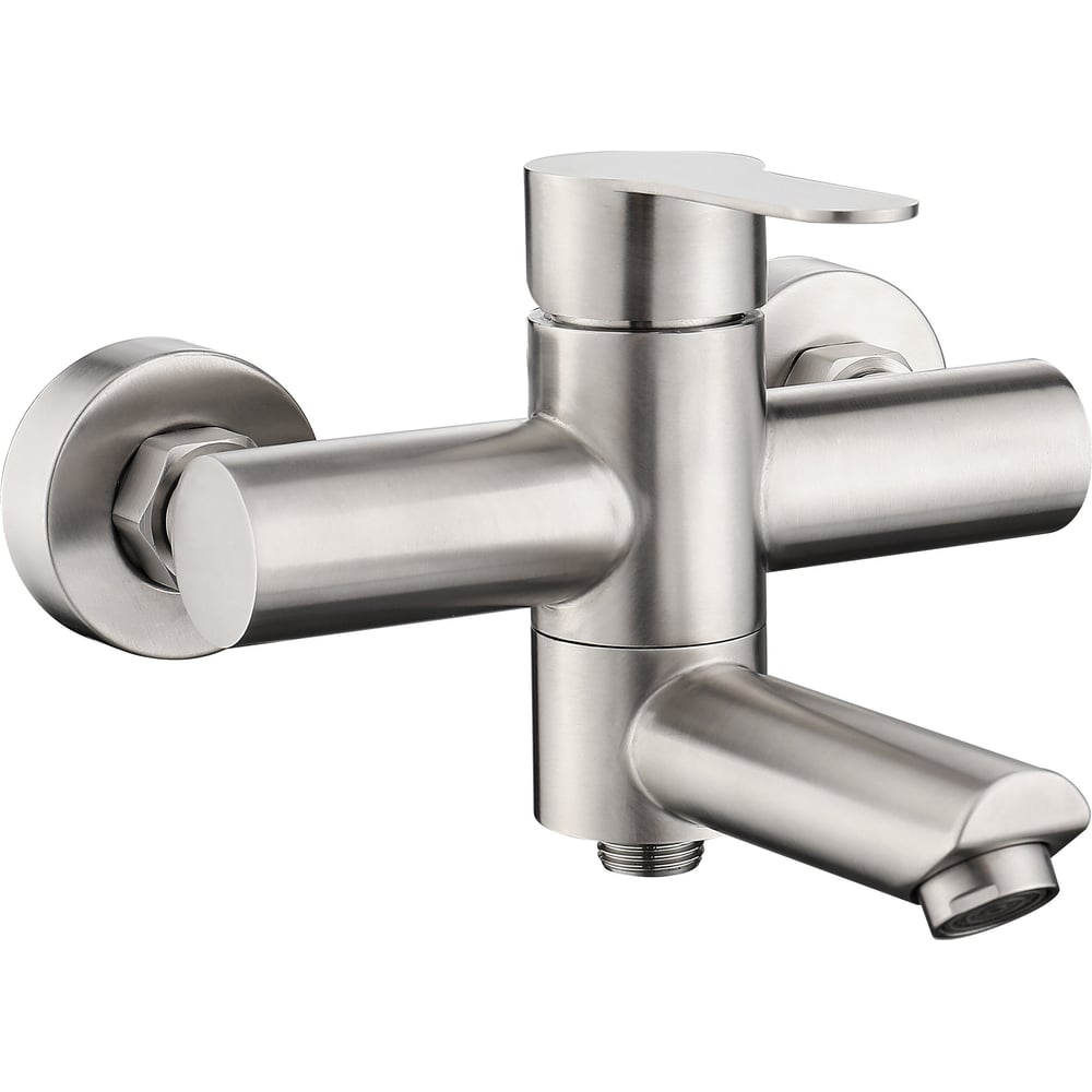 Изображение товара Смеситель для ванны ARGOTECH SOLO из нержавеющей стали Ø35 поворотный брашированный никель