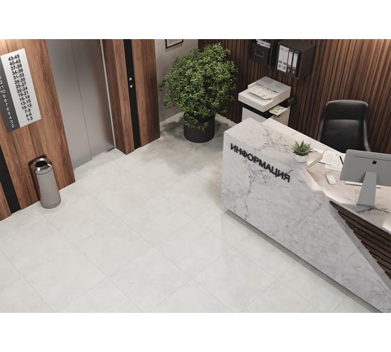 Изображение товара Керамогранит AlmaCeramica Mural PROFI матовый, PEI 5 600х600х9, 1.8м2, 5 шт в уп, серый GFU6060MUP07R