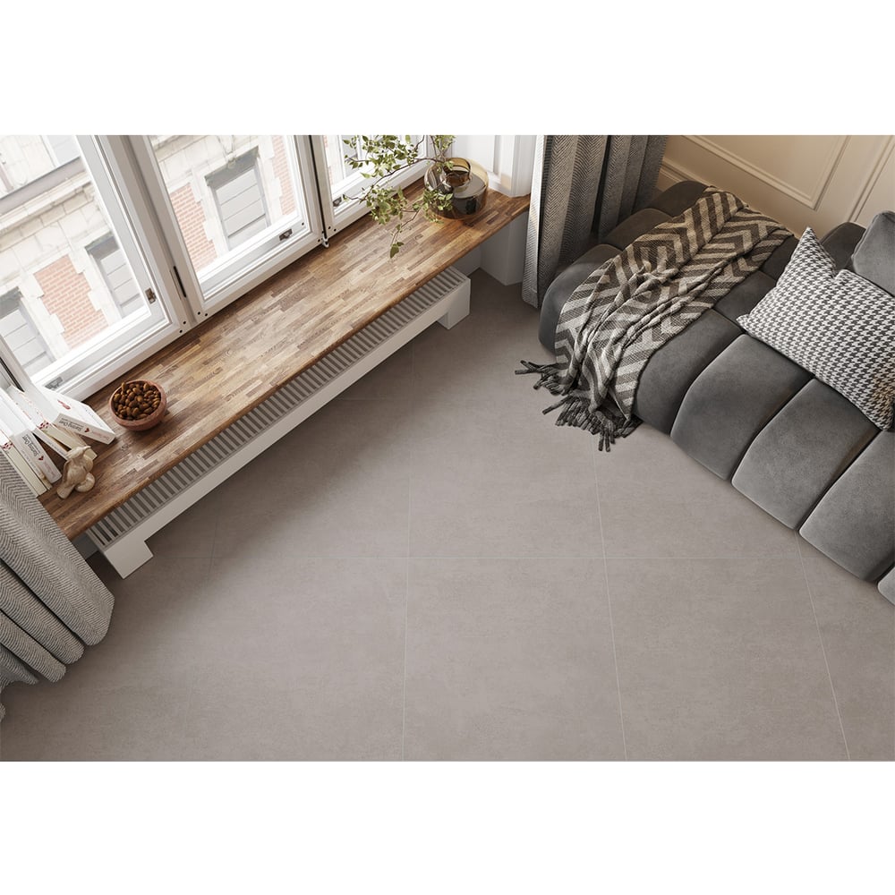 Изображение товара Керамогранит AlmaCeramica Beton PRO матовый, 600х600х9, 1,8 м2, 5 шт в уп, серый GFU6060BTP47R