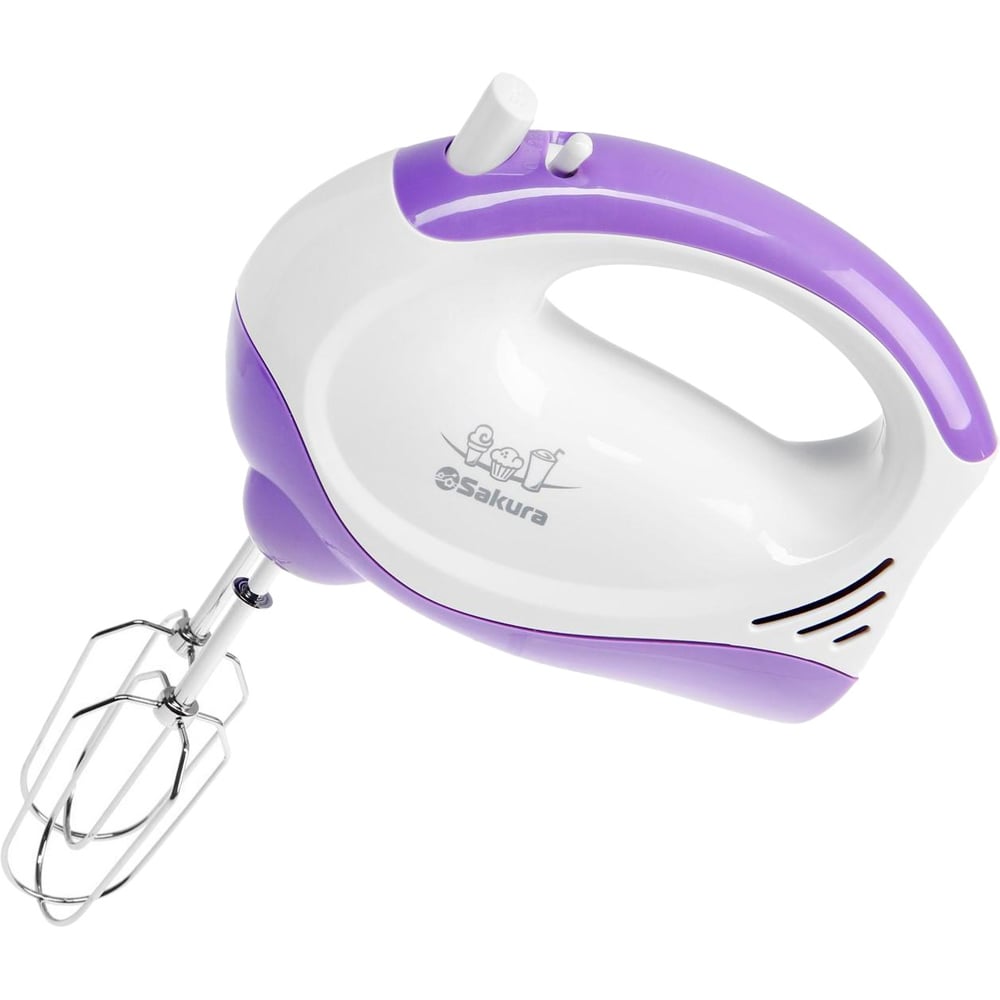 Изображение товара Электрический ручной миксер SAKURA SA-6311V 250Вт белый/фиолетовый