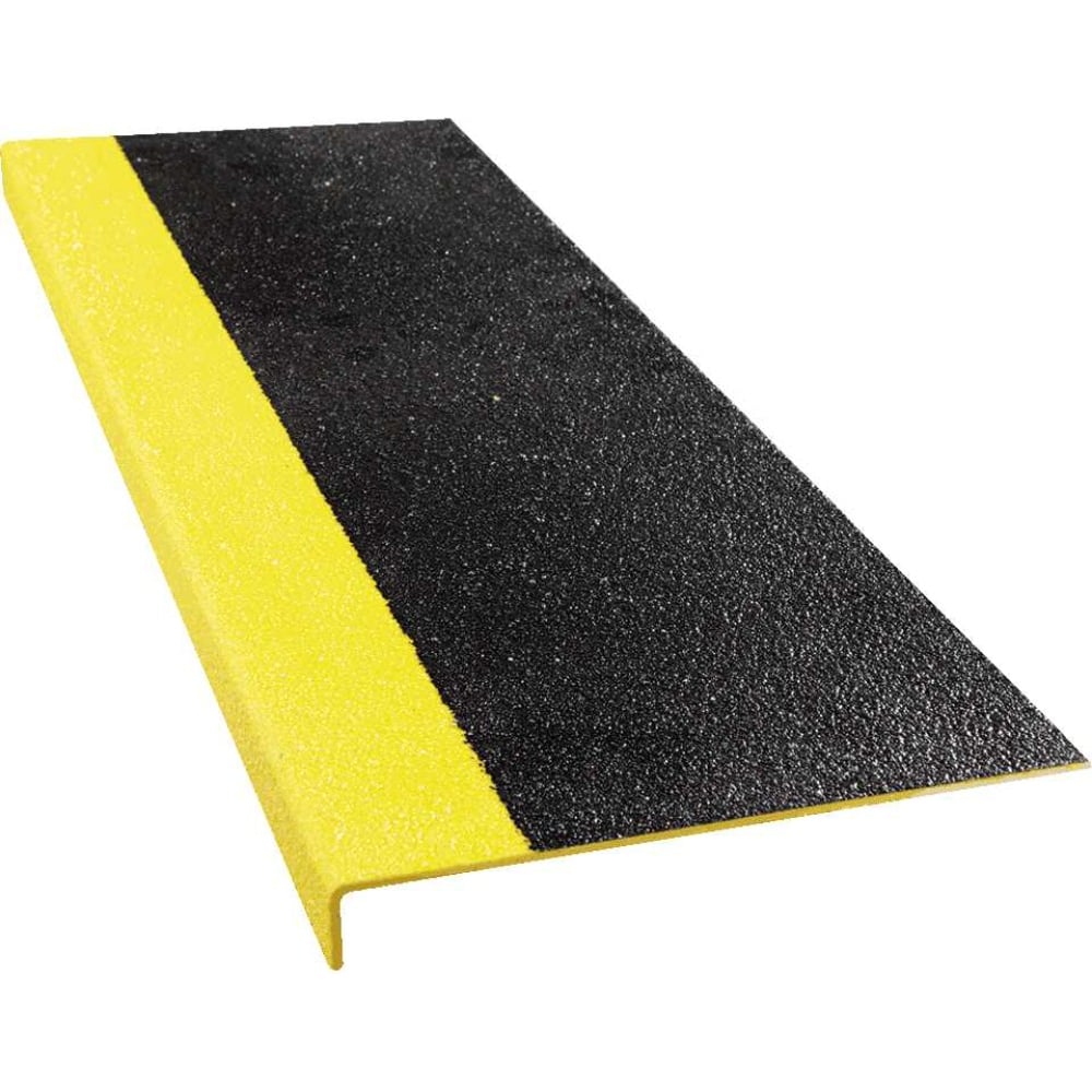 Изображение товара Противоскользящая пластина Mehlhose GmbH 230х600х30 мм стеклопластик 46 Grit черный с желтым кантом