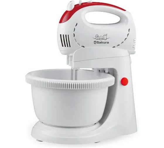 Изображение товара Миксер электрический SAKURA с чашей SA-6319CR 400Вт, 2.0л РТ-00046044