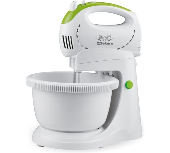 Изображение товара Миксер электрический SAKURA с чашей SA-6319CGR 400Вт, 2.0л РТ-00046043