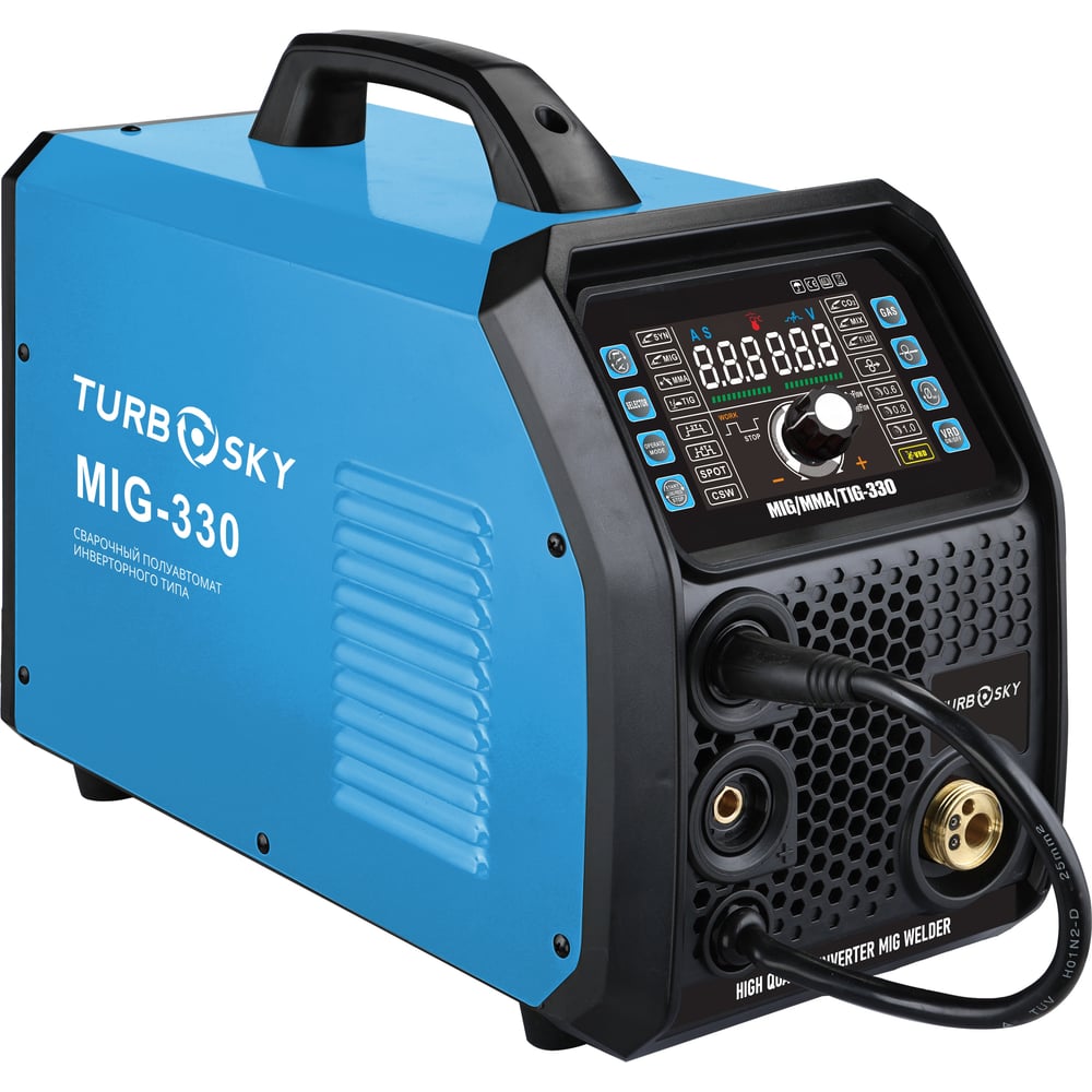 Изображение товара Сварочный аппарат Turbosky MIG-330 полупрофессиональный инвертор для MIG/MAG MMA TIG сварки