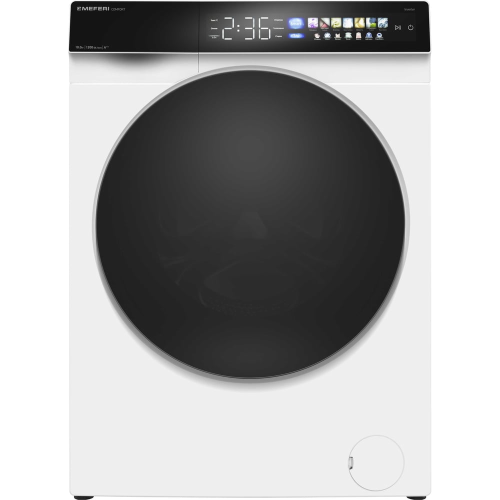 Изображение товара Стиральная машина COMFORT MEFERI MFW101216WH с паром и защитой от протечек