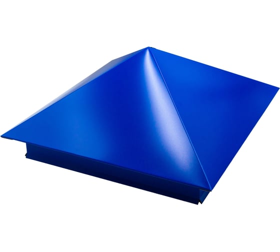 Изображение товара Металлический колпак на столб ПРОФМЕТСТИЛЬ синий RAL 5005 1128