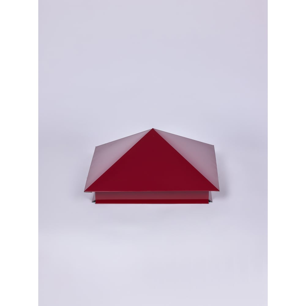 Изображение товара Металлический колпак на столб ПРОФМЕТСТИЛЬ красный RAL 3011 1131