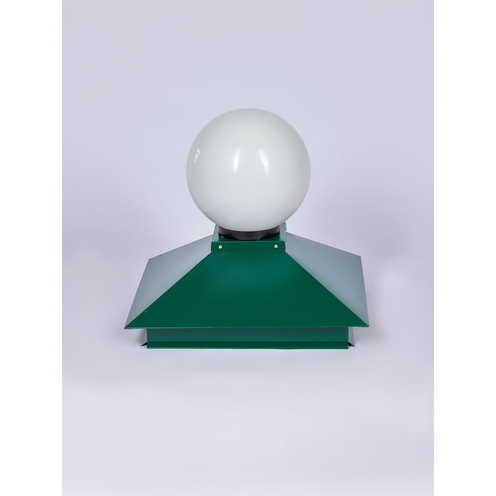 Изображение товара Металлический колпак на столб с фонарем ПРОФМЕТСТИЛЬ зеленый, RAL 6005 1122