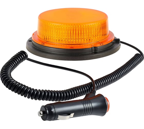 Изображение товара Маяк проблесковый светодиодный AIRLINE PRO, 18Вт, 18LED, 12/24В, 7 режимов, магнитное/болтовое крепление, штекер прикуривателя, D-120мм, H-40мм ALBL004