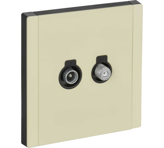 Изображение товара Розетка двойная IEK FORTE&PIANO TV+SAT FP838M слоновая кость FP-AF20-O-M-K41