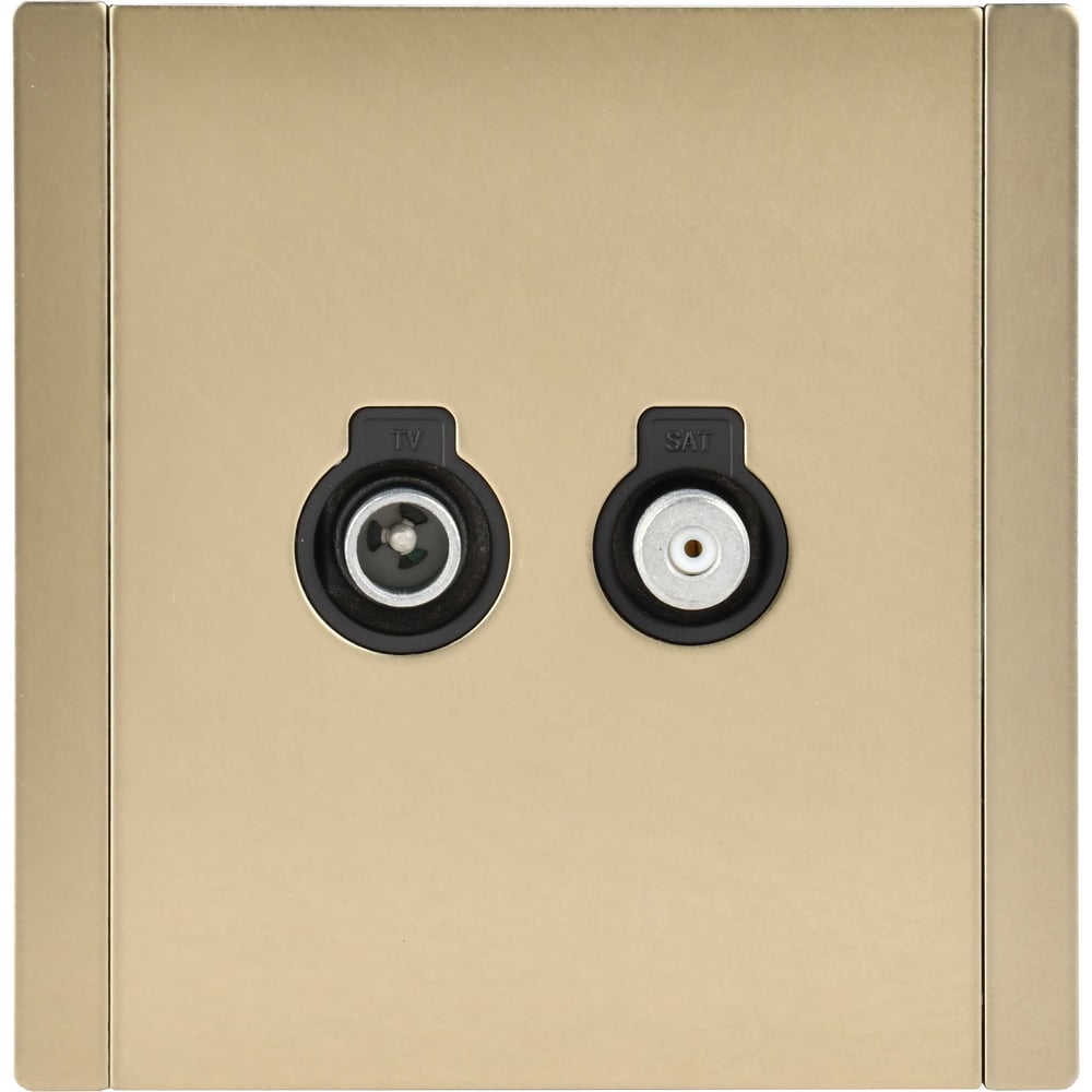 Изображение товара Розетка телевизионная двойная IEK FORTE&PIANO FP638M шампань встраиваемая