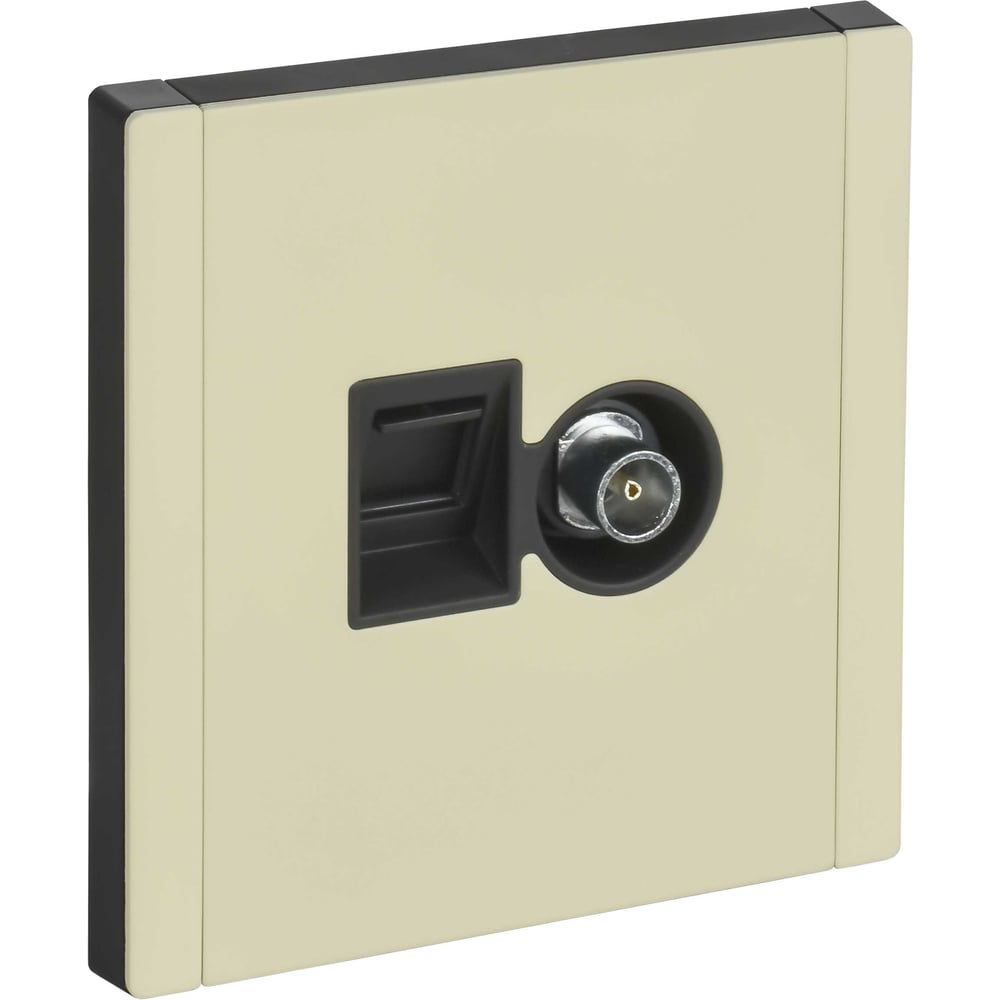 Изображение товара Розетка двойная IEK FORTE&PIANO TV+RJ45 кат.6 FP837M слоновая кость FP-AK20-2-M-K41