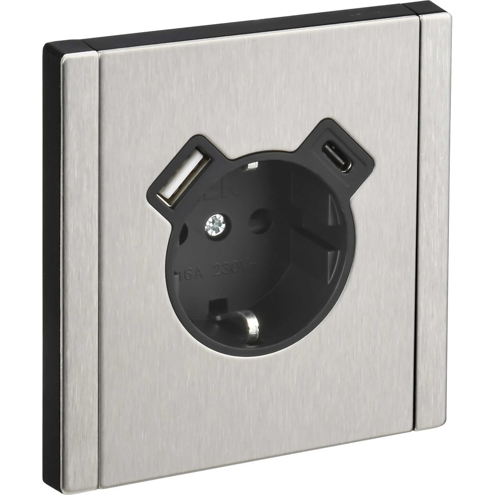 Изображение товара Розетка IEK FORTE&PIANO с заземлением USB Type C и защитными шторками