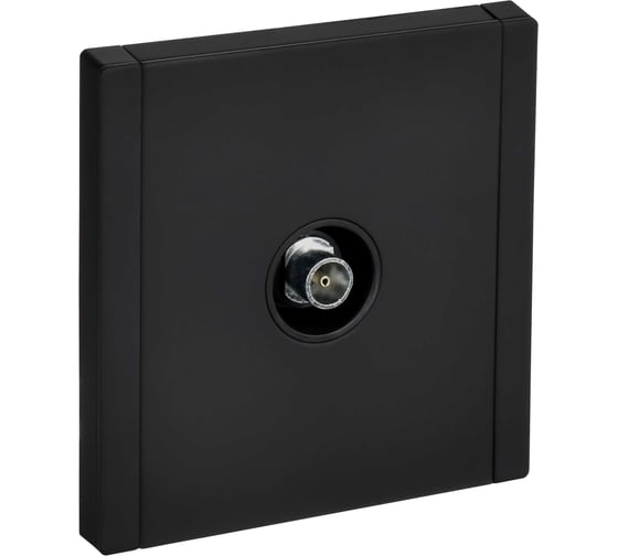 Изображение товара Розетка TV IEK FORTE&PIANO оконечная FP128M черный FP-A10-O-M-K02