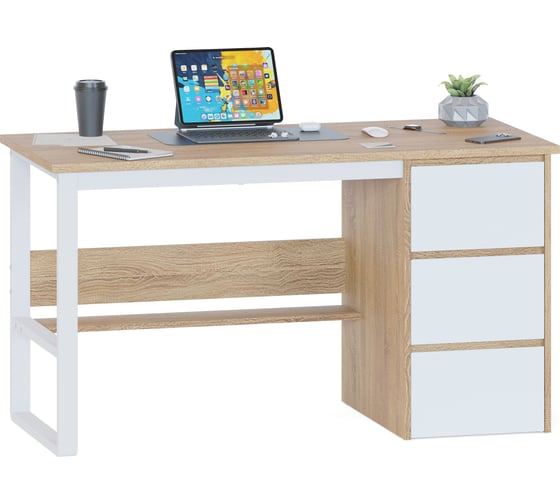 Изображение товара Стол письменный СОКОЛ СПМ-212 Дуб сонома/белый 00-00016830