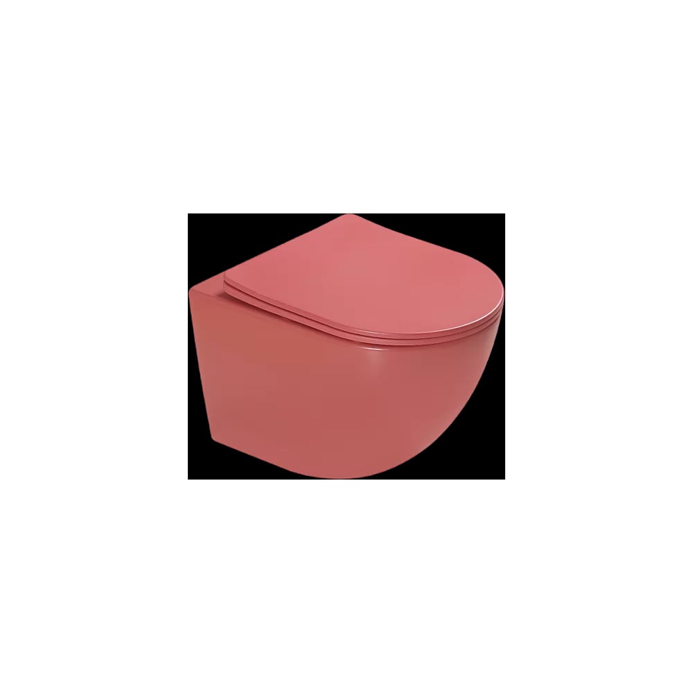 Изображение товара Подвесной безободковый унитаз Santi Line Tornado красный матовый