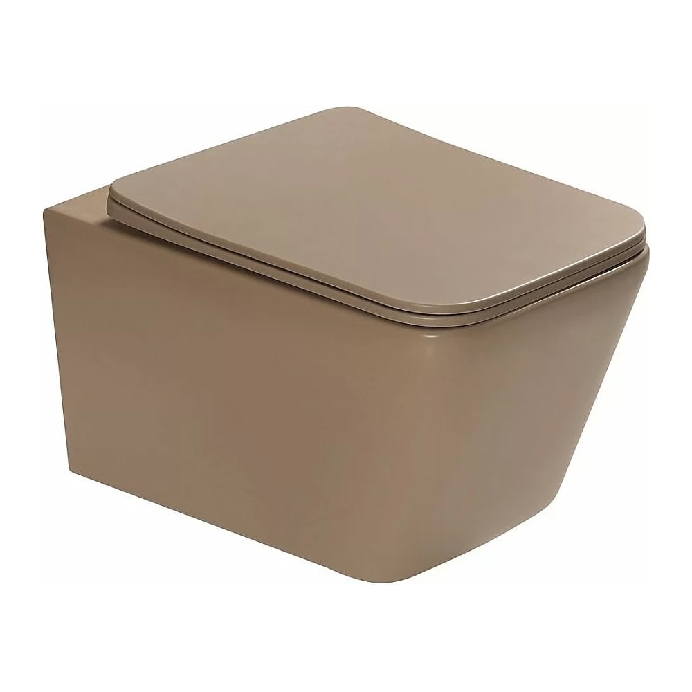 Изображение товара Подвесной унитаз безободковый Santi Line Tornado  кассовый стиль светло-коричневый