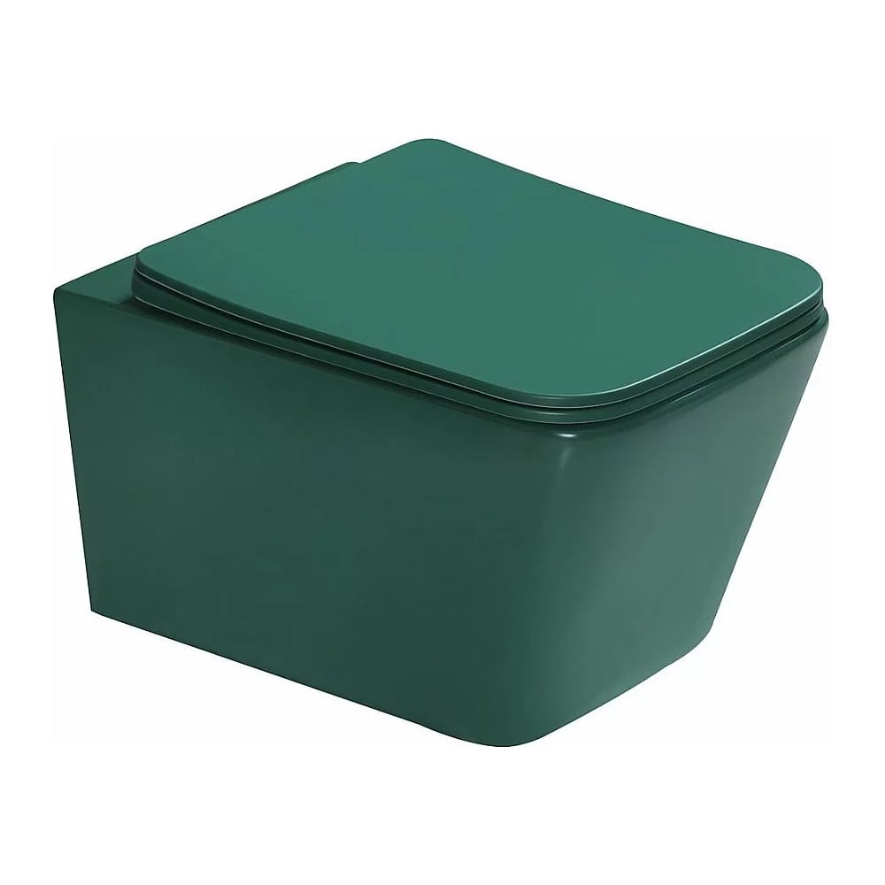 Изображение товара Подвесной унитаз безободковый Santi Line Tornado зеленый матовый
