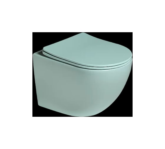 Изображение товара Унитаз подвесной безободковый Santi Line система смыва Tornado (светло-зелёный матовый) SL-5005T-LG