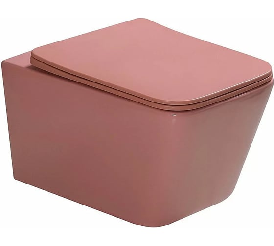 Изображение товара Унитаз подвесной безободковый Santi Line система смыва Tornado (персиковый матовый) SL-5007T-P