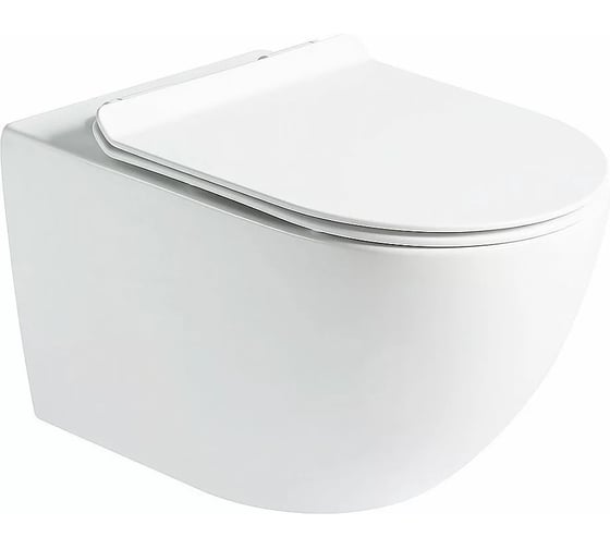 Изображение товара Унитаз подвесной безободковый Santi Line система смыва Tornado (сиденье микролифт) SL-5002T