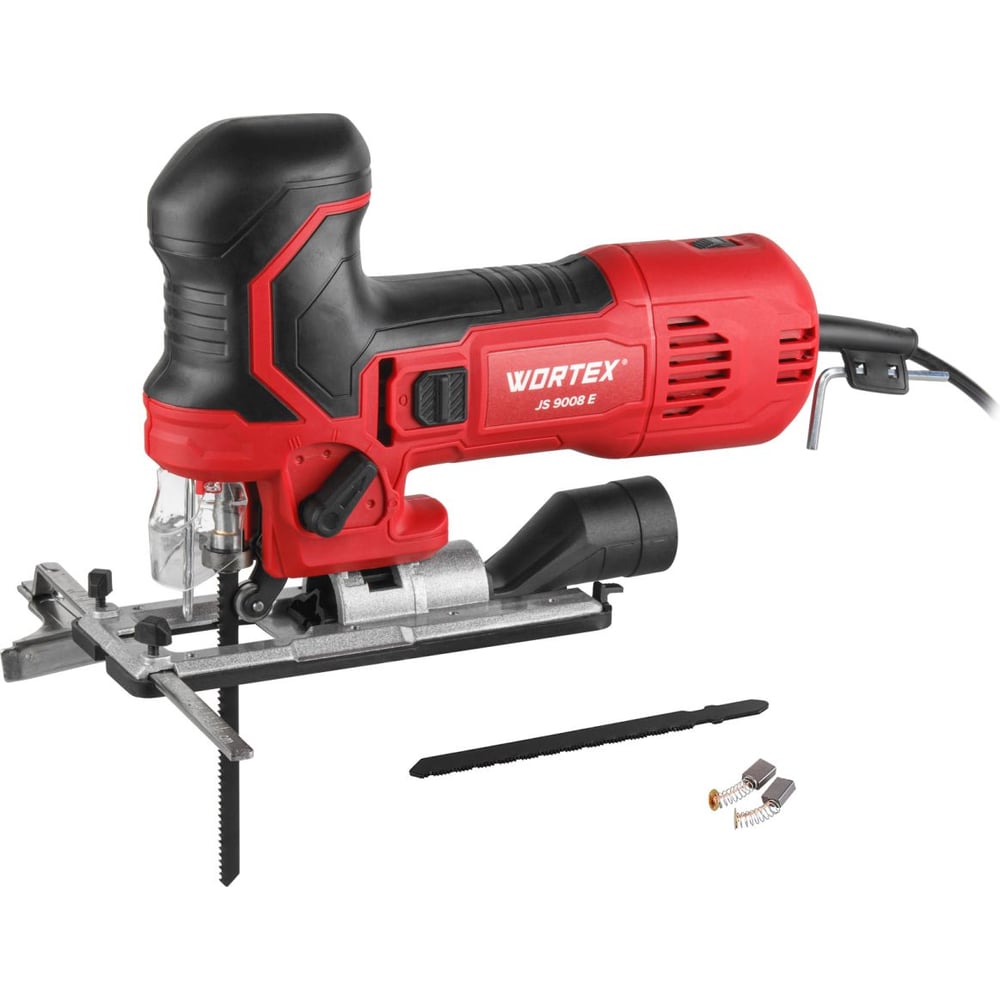 Изображение товара Лобзик электрический WORTEX JS 9008 E в кор. 750 Вт, 800-3000 ход/мин, пропил до 90 мм, грибов. рук. ЦЗ-0136235620