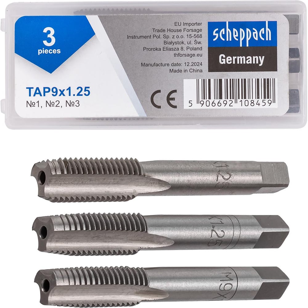 Изображение товара Метчик Scheppach M9x1,25 (3шт) Sch-TAP9x1,25(65180) Изображение товара Метчик Scheppach M9x1,25 (3шт) Sch-TAP9x1,25(65180)