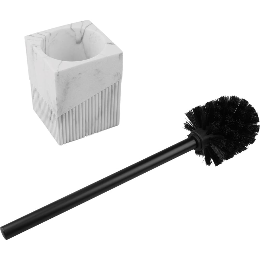 Изображение товара Ершик с подставкой PERFECTO LINEA ELEMENT MARBLE белый ЦЗ-1521519090