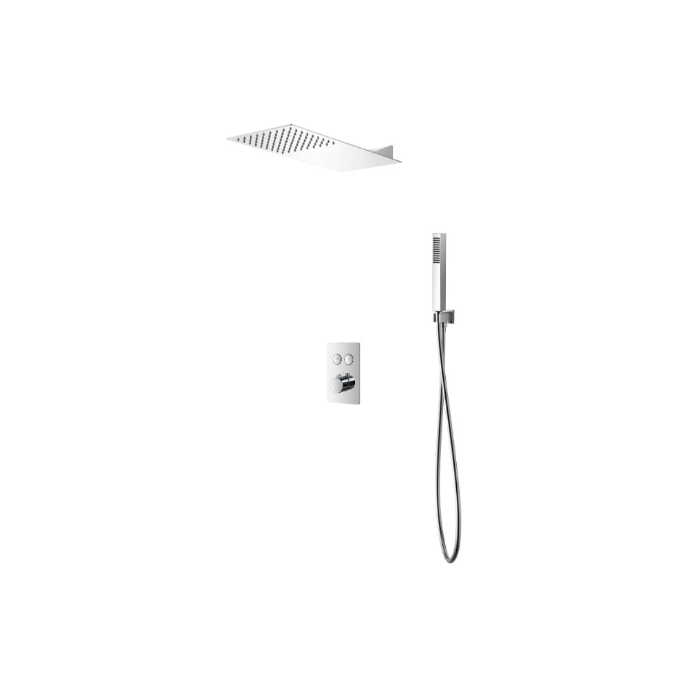 Изображение товара Душевой комплект скрытого монтажа Santi Line хром с термостатом 500x220 мм
