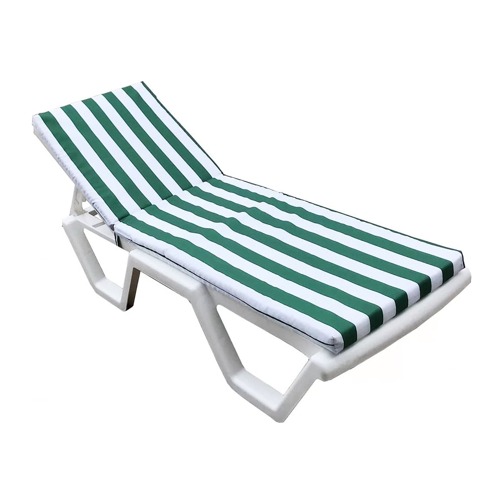 Изображение товара Матрац для шезлонга TWEET M4VWG бело-зеленый двусторонний 1800х570 мм