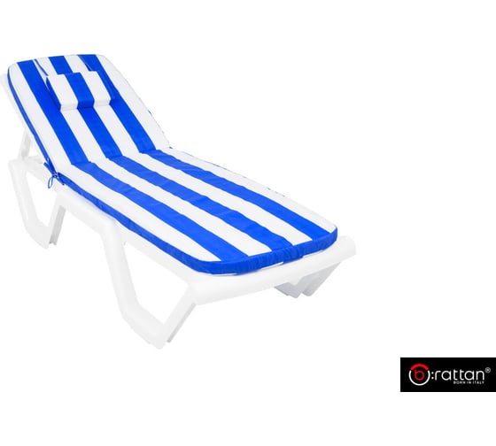 Изображение товара Матрац 710х570/1130х570мм с вертикальной подушкой бело-синий Premium B:rattan M715757WBL